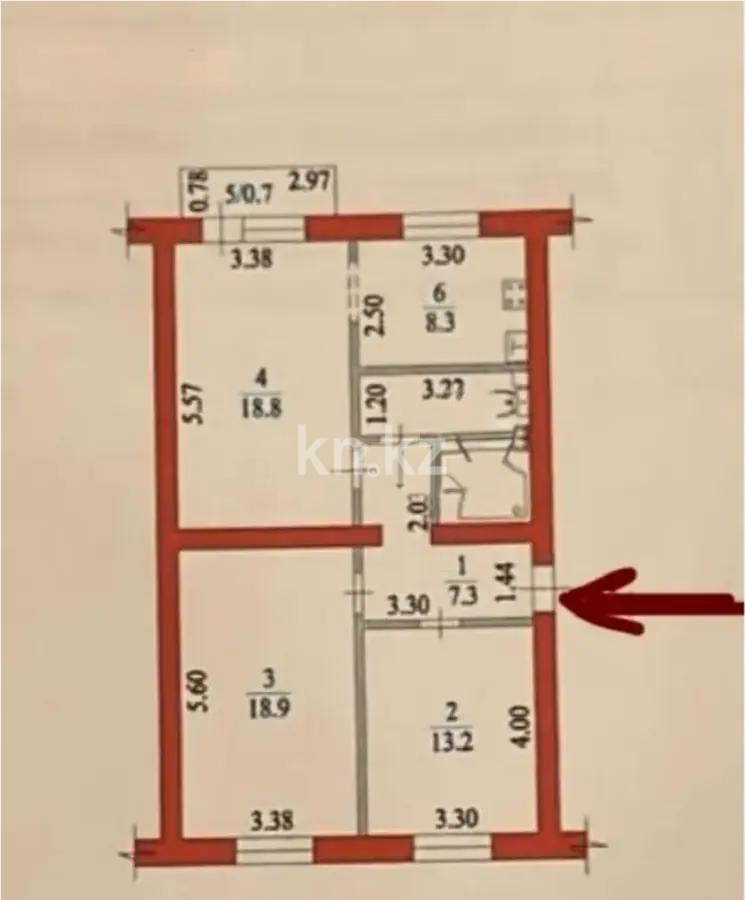 Продажа 3-комнатной квартиры, 74 м² - Продажа трехкомнатных квартир от собственников в Алматы - страница 2 фото 6 из 6