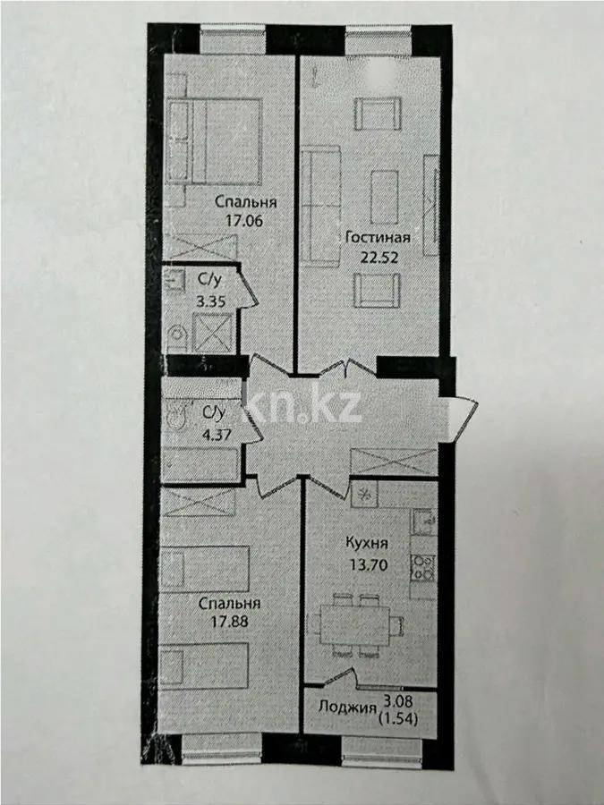 Продажа 3-комнатной квартиры, 90 м², ул. Е-15, дом  16 в Астане