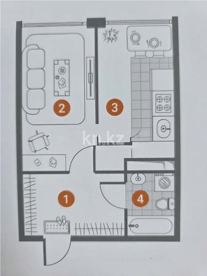 Продажа 1-комнатной квартиры, 35.6 м² в Алматы