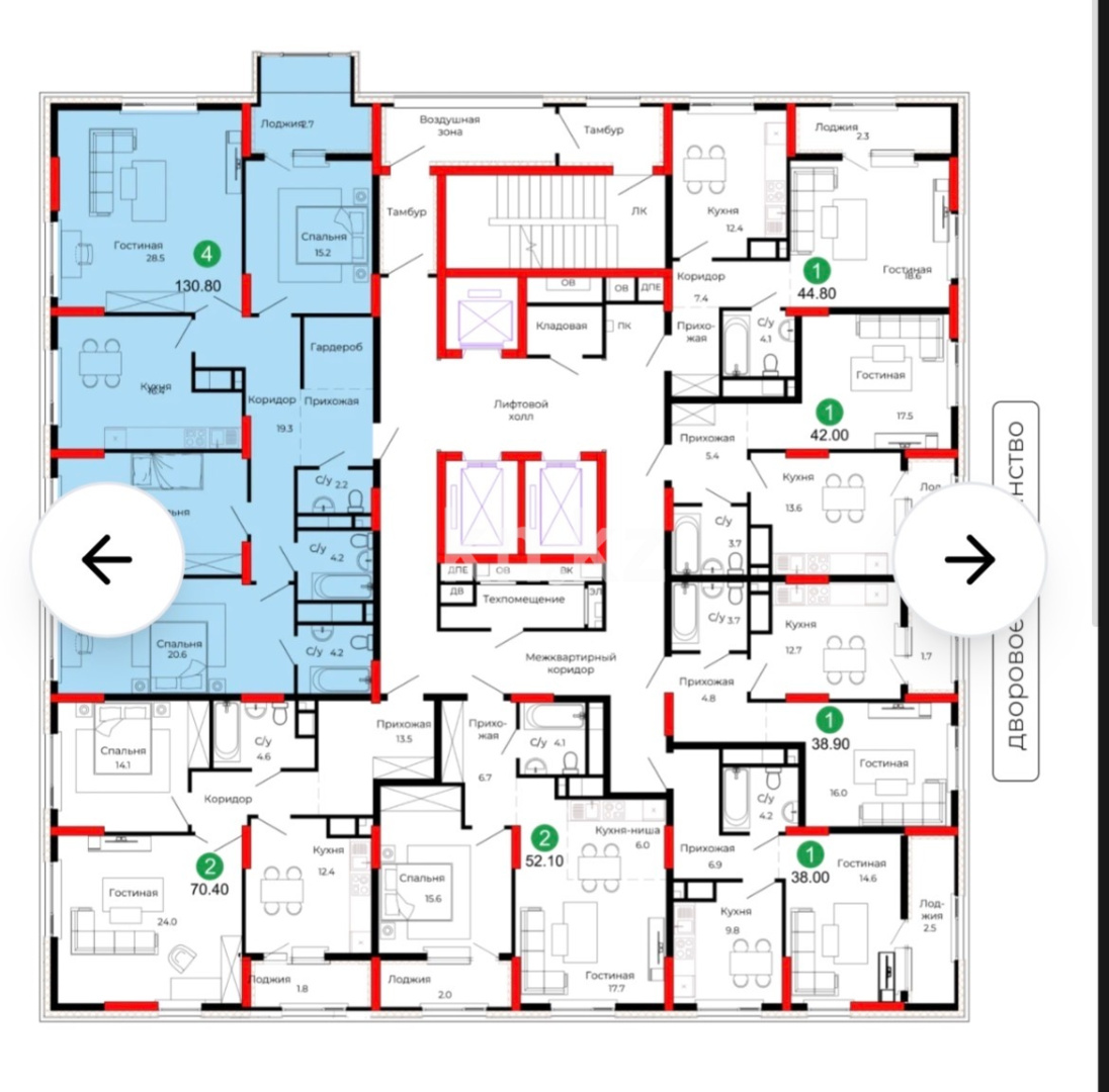 Продажа 4-комнатной квартиры, 130.8 м² в Астане - фото 2