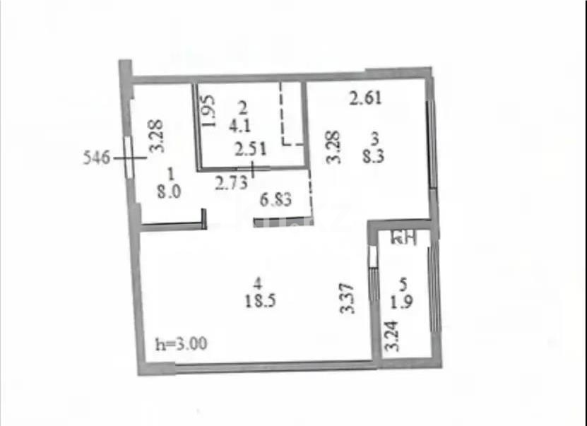Продажа 1-комнатной квартиры, 40.8 м² в Астане