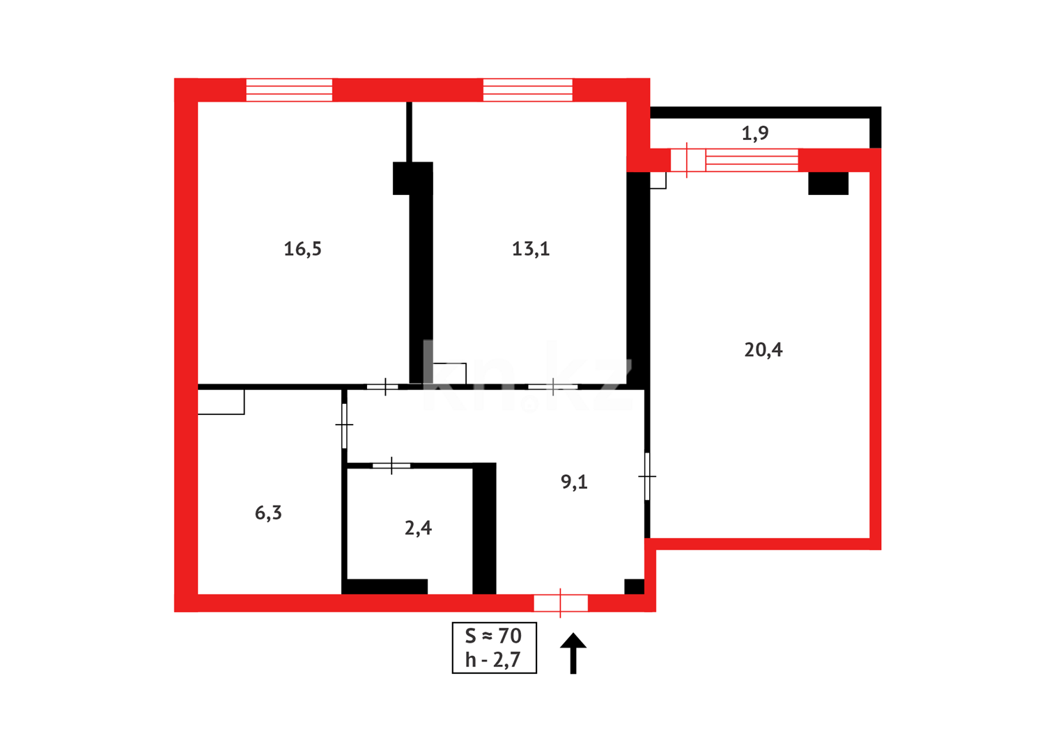 Продажа 2-комнатной квартиры, 69.7 м² - Продажа квартир в новостройках Астаны с фото - страница 94 фото 10 из 10