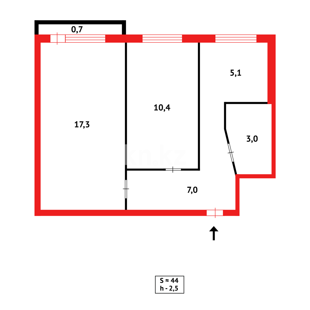 Продажа 2-комнатной квартиры, 48 м² в Караганде - фото 5