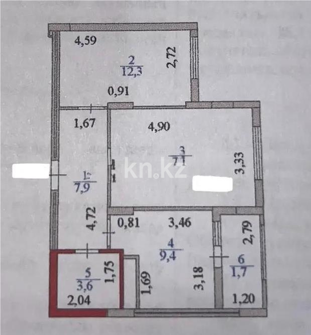 Продажа 2-комнатной квартиры, 52 м² в Астане