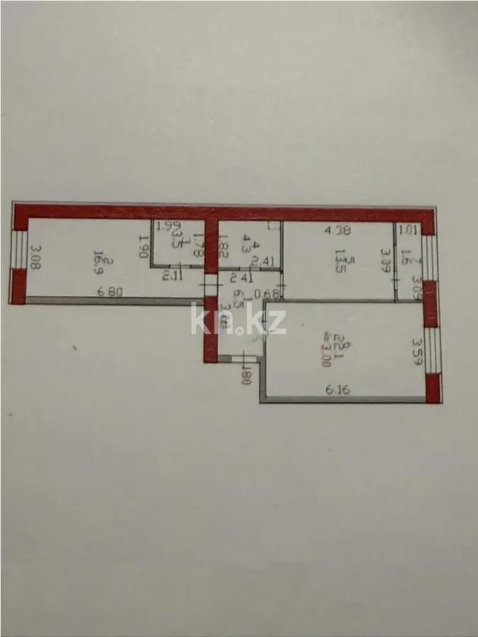 Продажа 2-комнатной квартиры, 68.4 м² в Астане