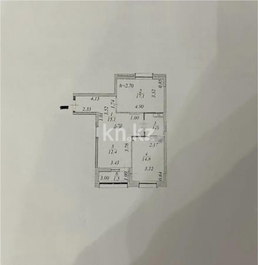 Продажа 2-комнатной квартиры, 65.6 м², ул. Бектурова, дом  11/1 - Продажа квартир в Казахстане фото 1 из 1