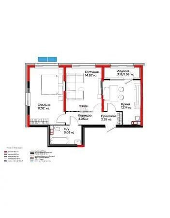 Продажа 2-комнатной квартиры, 56.65 м² в Алматы