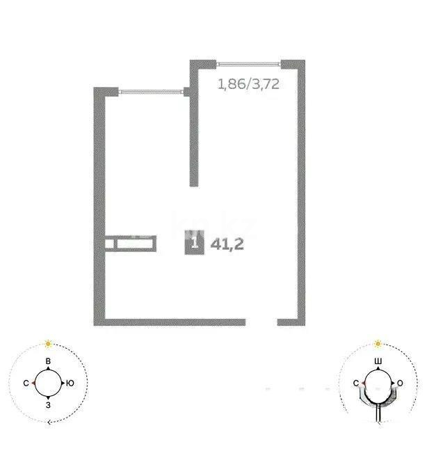 Продажа 1-комнатной квартиры, 41.2 м², мкр-н Шугыла, дом  340/41 - Продажа  однокомнатных квартир в Алматы с фото фото 1 из 1