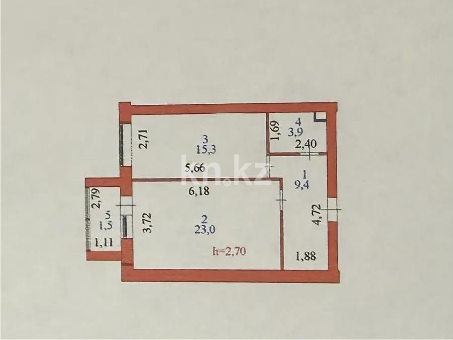 Продажа 2-комнатной квартиры, 54 м² - Продажа квартир-студий в Астане - страница 2 фото 5 из 5