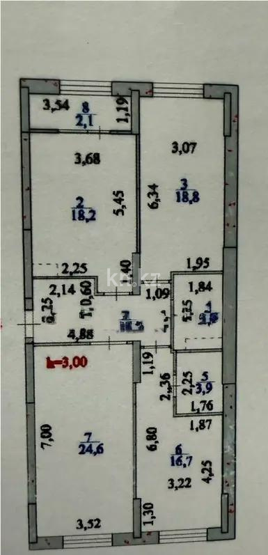 Продажа 3-комнатной квартиры, 98 м², ул. Бухар жырау, дом  12/2 - Продажа квартир в Казахстане фото 1 из 1