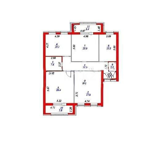 Продажа 4-комнатной квартиры, 146.6 м² в Астане