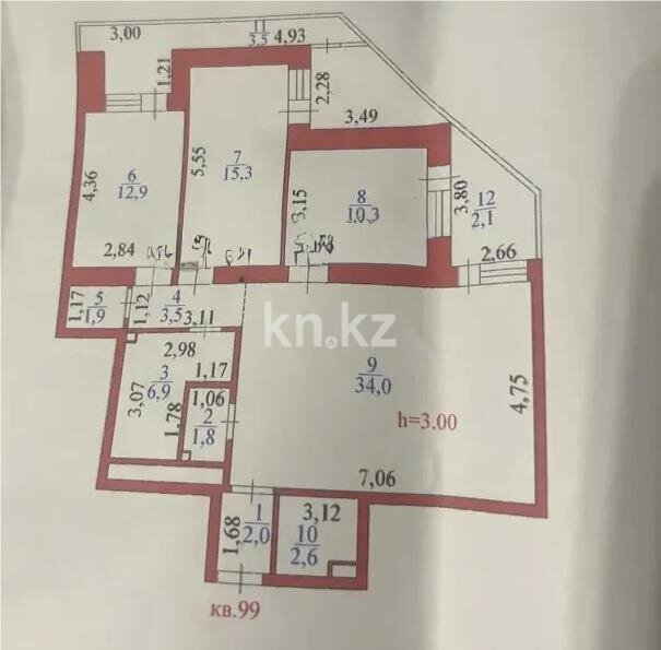 Продажа 3-комнатной квартиры, 97 м² в Астане - фото 9