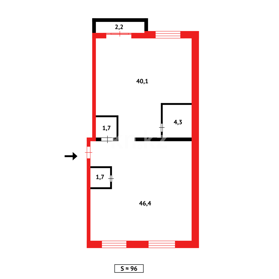 Продажа 4-комнатной квартиры, 94 м², ул. Муканова - Продажа  четырехкомнатных квартир в Караганде фото 37 из 37