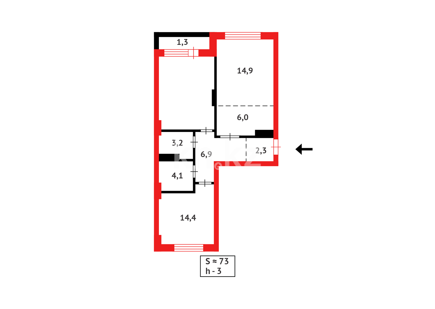 Продажа 3-комнатной квартиры, 68.54 м² - Продажа квартир в новостройках Астаны - страница 38 фото 11 из 11