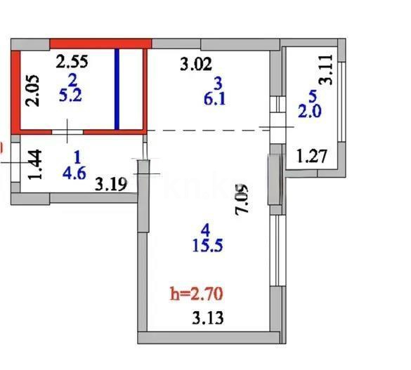 Продажа 1-комнатной квартиры, 33.4 м² - Продажа  однокомнатных квартир в новостройках Астаны фото 5 из 5