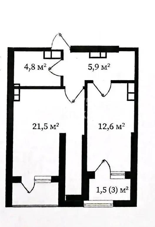 Продажа 1-комнатной квартиры, 46.3 м² - Продажа квартир в новостройках Алматы без посредников - страница 19 фото 1 из 1