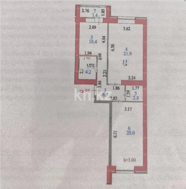 Продажа 2-комнатной квартиры, 66 м², ул. Култегин, дом  11 - Продажа квартир в Астане без посредников фото 5 из 5