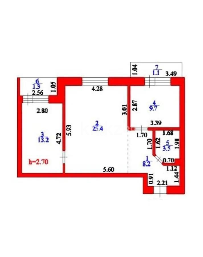 Продажа 2-комнатной квартиры, 67 м² - Продажа квартир в р-не Байконур Астаны фото 5 из 5