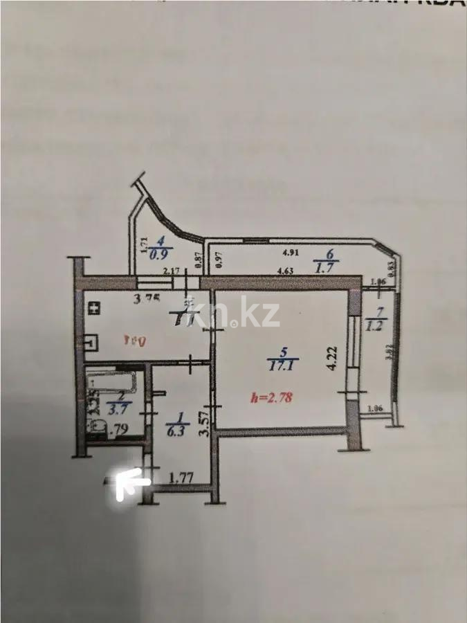 Продажа 1-комнатной квартиры, 38.9 м² в Алматы - фото 5