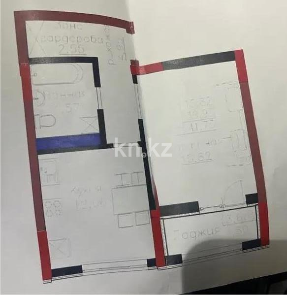 Продажа 1-комнатной квартиры, 41.75 м² - Продажа однокомнатных квартир от собственников в Астане фото 1 из 1