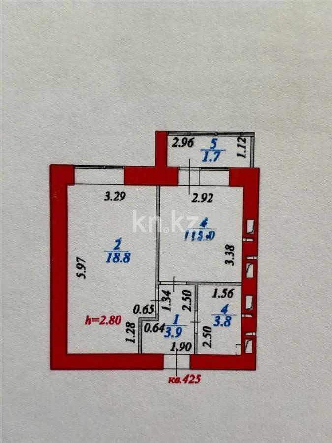 Продажа 1-комнатной квартиры, 38.1 м² - Продажа однокомнатных квартир от собственников в Астане - страница 2 фото 3 из 3