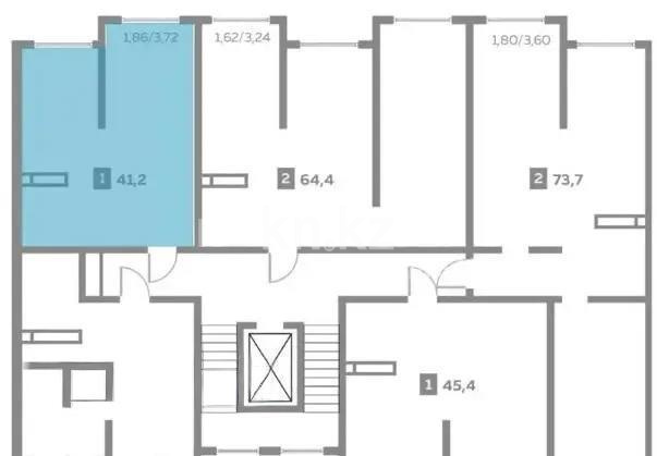 Продажа 1-комнатной квартиры, 41.2 м² в Алматы