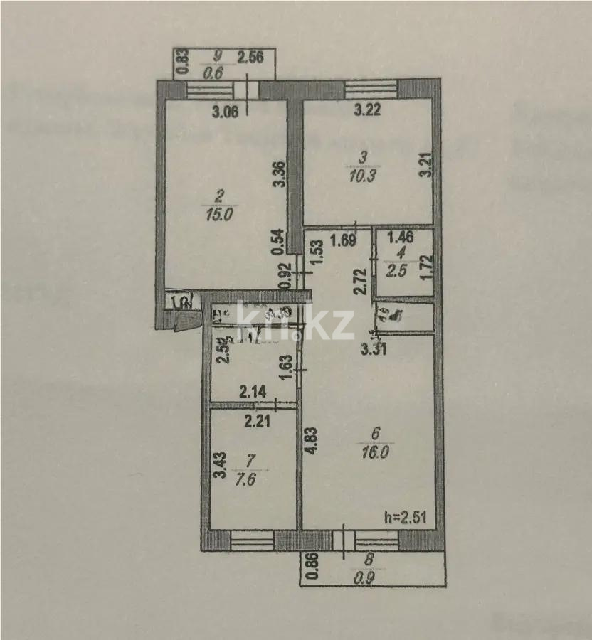 Продажа 3-комнатной квартиры, 63.7 м², ул. Ташенова, дом  17 в Астане - фото 8