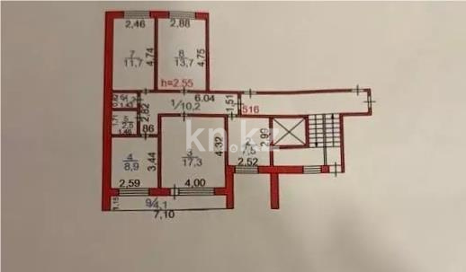 Продажа 4-комнатной квартиры, 77 м² - Продажа четырехкомнатных квартир на Юго-Востоке Караганды фото 7 из 7