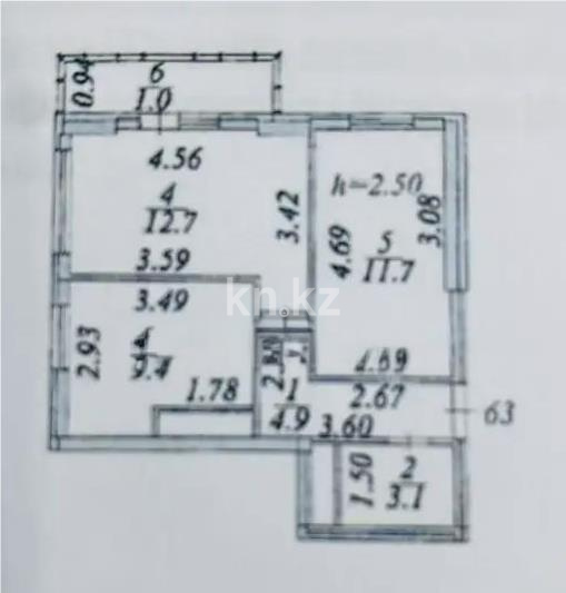 Продажа 2-комнатной квартиры, 49 м², ул. Тулебаева, дом  5б в Астане - фото 5
