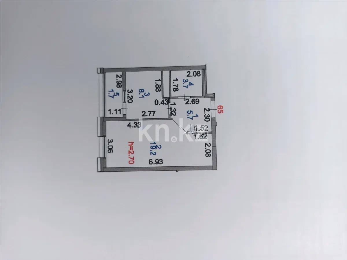 Продажа 1-комнатной квартиры, 38.4 м², ул. Косшыгулулы, дом  15 - Продажа квартир в Астане фото 1 из 1