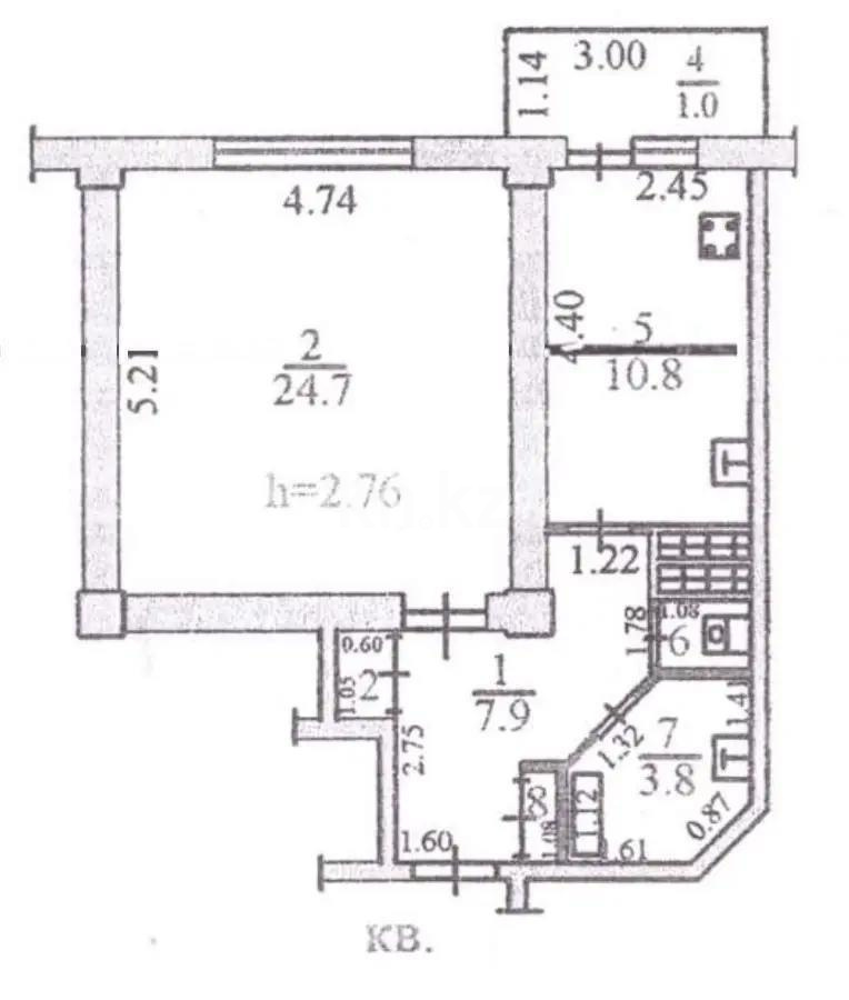 Продажа 1-комнатной квартиры, 50.4 м², мкр-н Жетысу-3, дом  69 в Алматы - фото 3