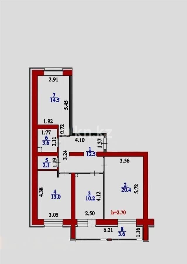 Продажа 3-комнатной квартиры, 80 м² в Астане - фото 6