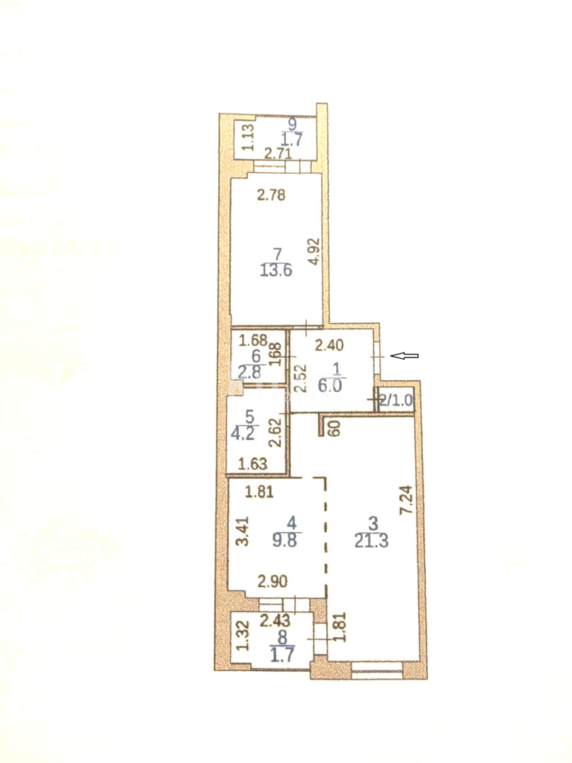Продажа 2-комнатной квартиры, 61 м² - Аренда квартир помесячно в Семее фото 30 из 30