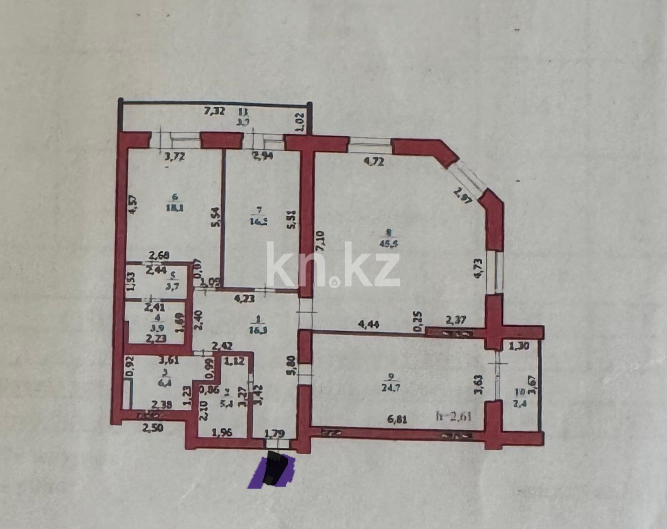 Продажа 3-комнатной квартиры, 140 м², ул. Скоробогатова, дом  65 - Продажа квартир в Уральске без посредников фото 1 из 9