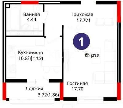 Продажа 1-комнатной квартиры, 42.4 м², ул. Е-429, дом  14/1 в Астане