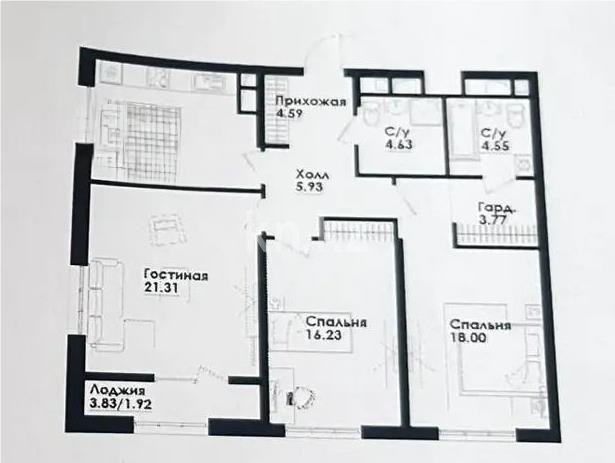 Продажа 3-комнатной квартиры, 95 м², ул. Симферопольская, дом  1/2 - Продажа квартир в Казахстане фото 1 из 1
