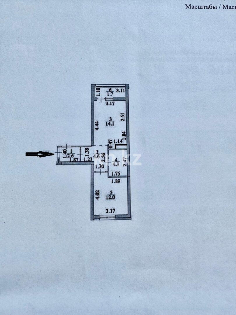 Продажа 1-комнатной квартиры, 38 м² в Астане - фото 2