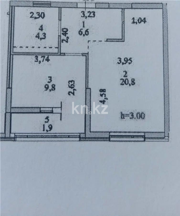 Продажа 1-комнатной квартиры, 43.4 м² в Астане
