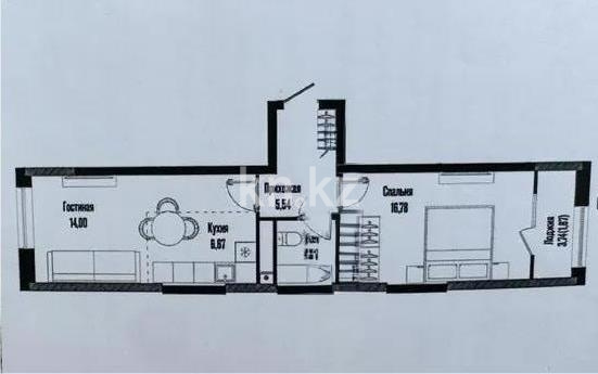 Продажа 2-комнатной квартиры, 49 м² - Продажа  двухкомнатных квартир в новостройках Астаны - страница 106 фото 4 из 4
