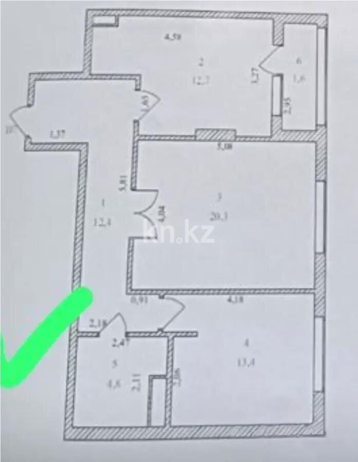 Продажа 2-комнатной квартиры, 65.2 м² в Астане - фото 7