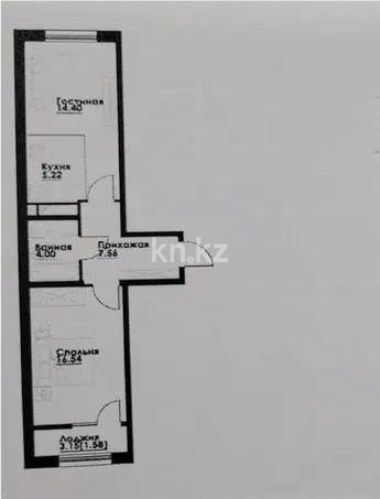 Продажа 2-комнатной квартиры, 49.3 м² в Алматы