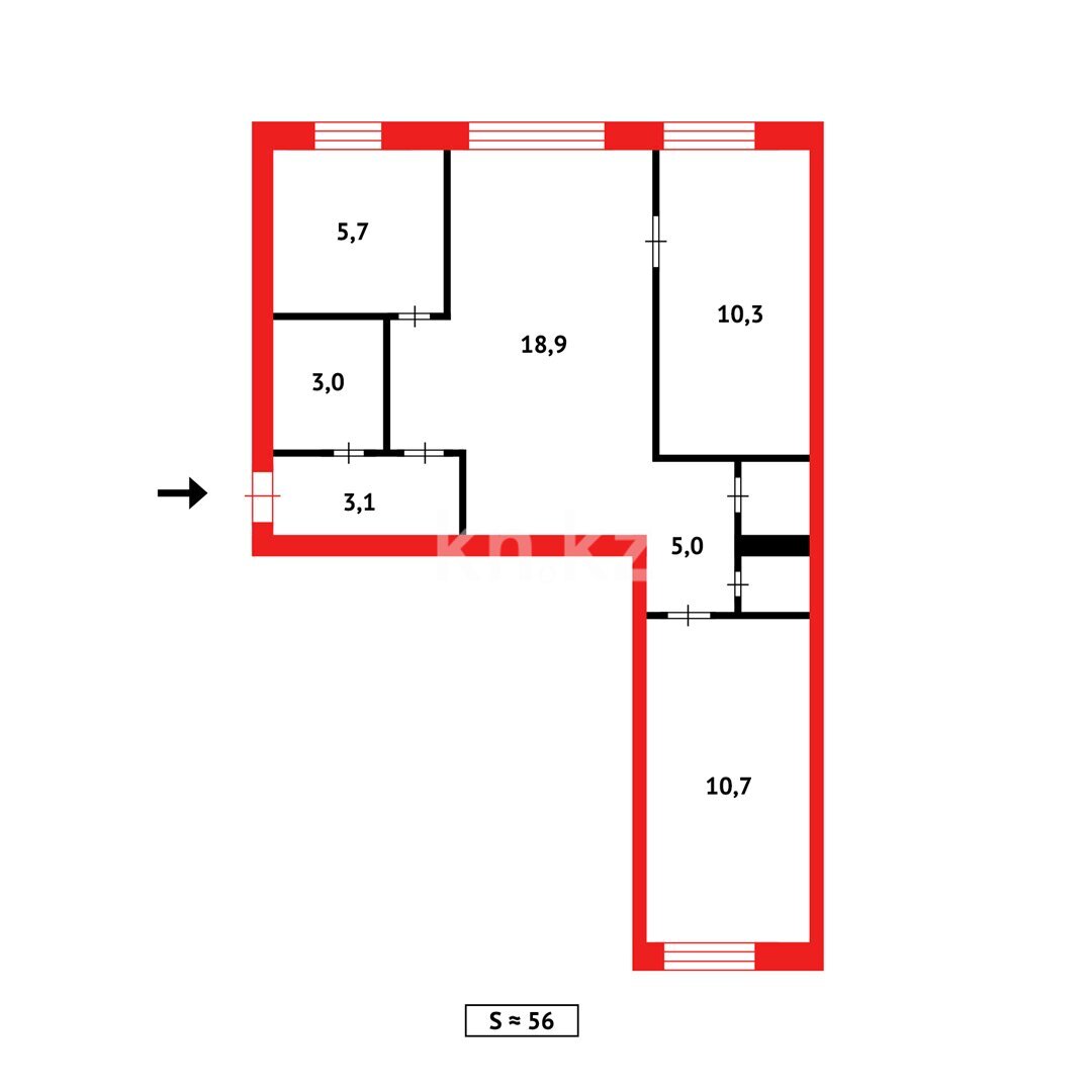 Продажа 3-комнатной квартиры, 58 м² в Темиртау - фото 11