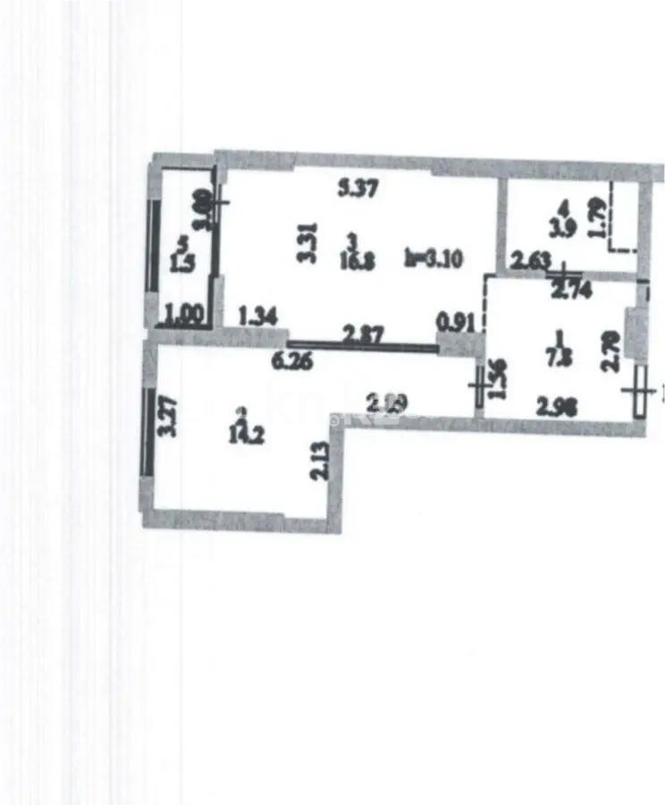 Продажа 1-комнатной квартиры, 44.2 м², пр. Туран, дом  39а - Продажа квартир в Астане фото 1 из 1