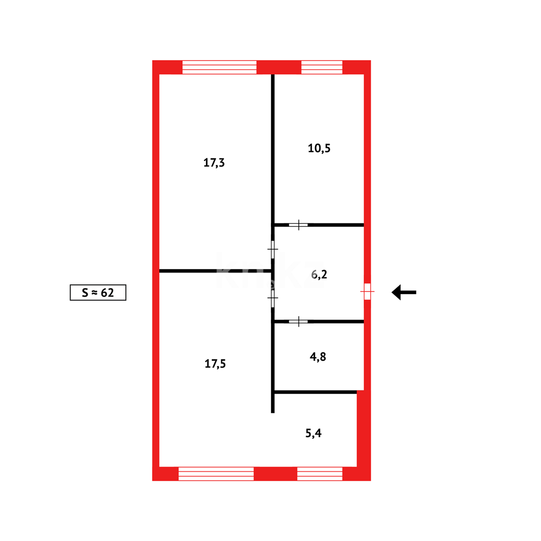 Продажа 3-комнатной квартиры, 62 м², пр. Республики в Темиртау - фото 12