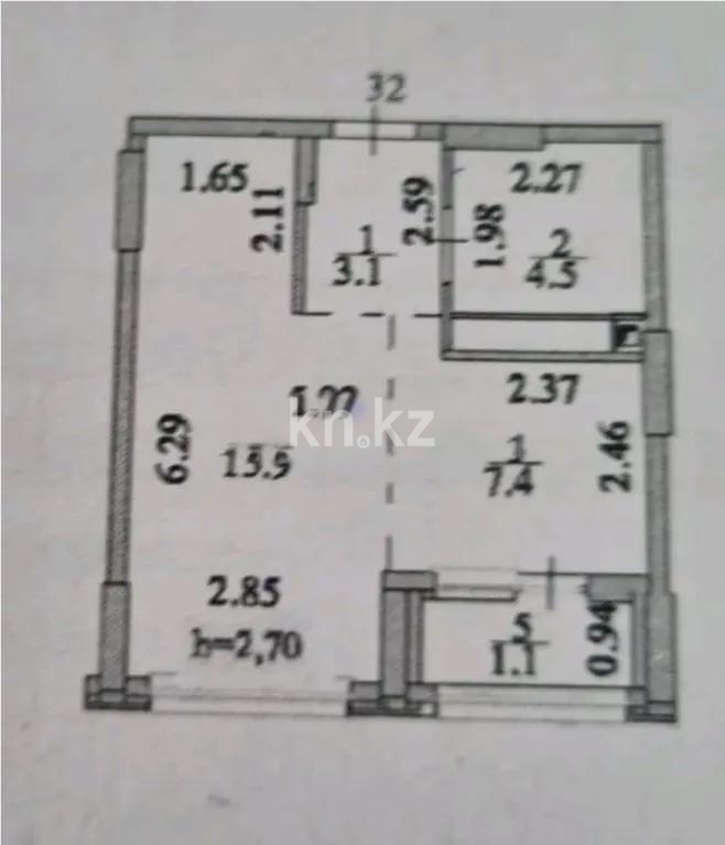 Продажа 1-комнатной квартиры, 32 м², ул. Е-915, дом  15 в Астане - фото 5
