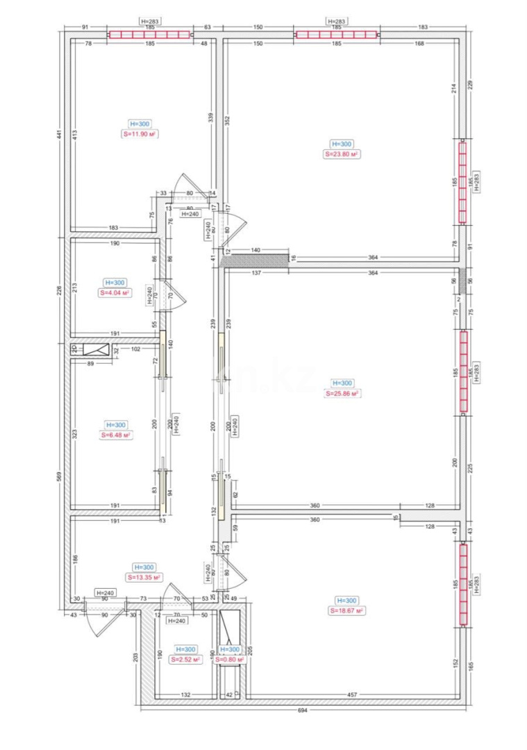 Продажа 4-комнатной квартиры, 109 м² в Астане - фото 9
