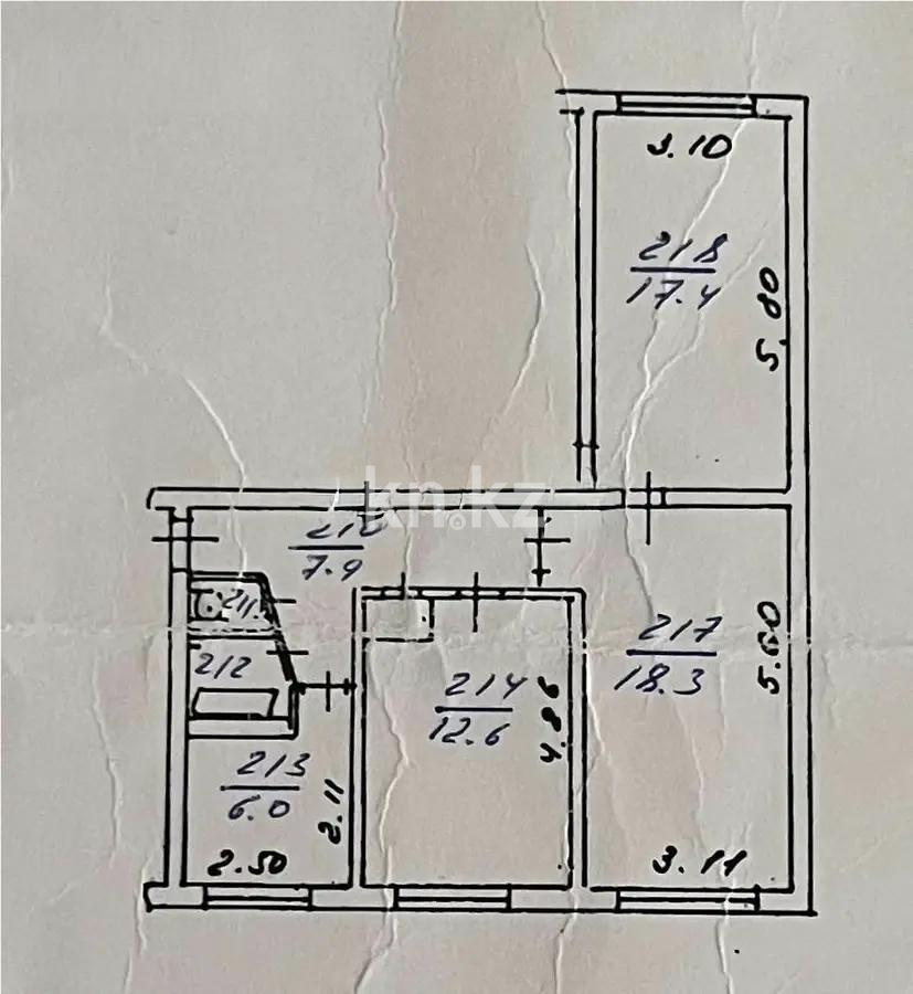 Продажа 3-комнатной квартиры, 65.5 м² - Продажа  трехкомнатных квартир в Алматы - страница 11 фото 1 из 1