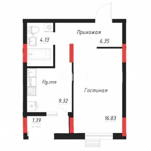 Продажа 1-комнатной квартиры, 39.3 м² - Аренда квартир посуточно в Карагандинской области фото 1 из 1