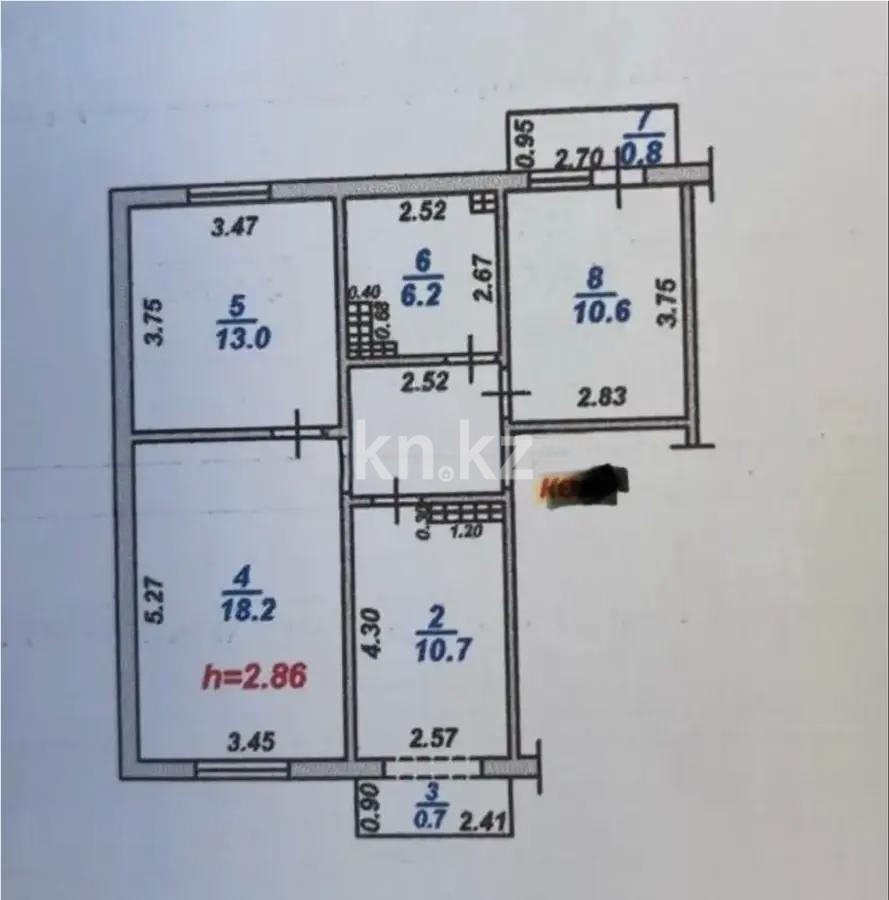 Продажа 3-комнатной квартиры, 65.8 м², ул. Каримова, дом  54 в Алматы - фото 7