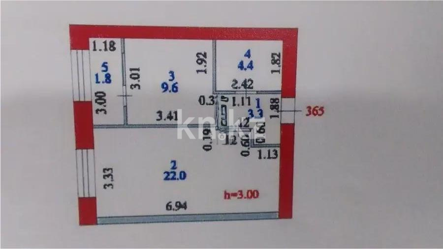 Продажа 1-комнатной квартиры, 41.1 м², ул. Е-15, дом  13/1 - Продажа  однокомнатных квартир в новостройках Астаны без посредников с фото фото 1 из 1